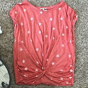 LUCKY YOU BRAND SLEEVELESS RED STAR TOP